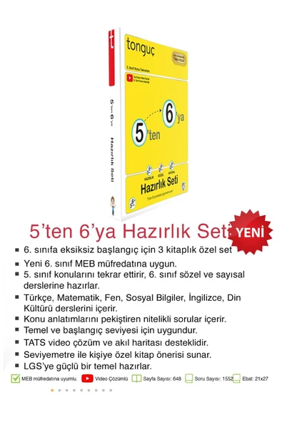 Tonguç Yayınları 5 Ten 6 Ya Hazırlık Seti - 2026 - 2