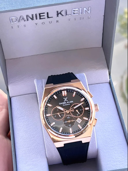 Daniel Klein Silikon Kordon İç Fonksiyonları Aktif 2 Yıl Garantili Erkek Kol Saati FG.DK10676.6 - Resim 6