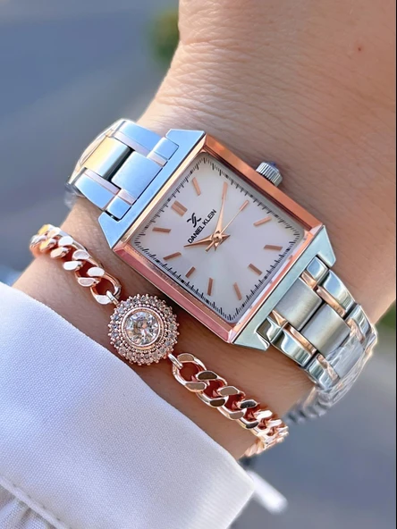 Daniel Klein Çelik Kordon 30 Mt Suya Dayanıklı 2 Yıl Garantili Kadın Kol Saati+Bileklik BYN.10816.7 ürün görseli