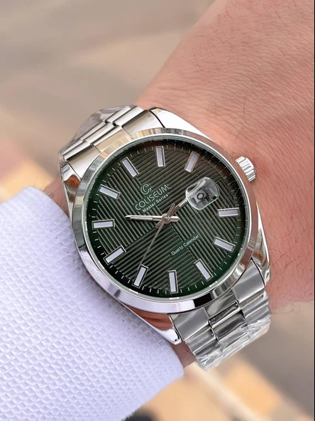 Coliseum Çelik Kordon Takvimli Kadran Kutulu Seri Erkek Kol Saati FT.RL.8742.S1 - Resim 3