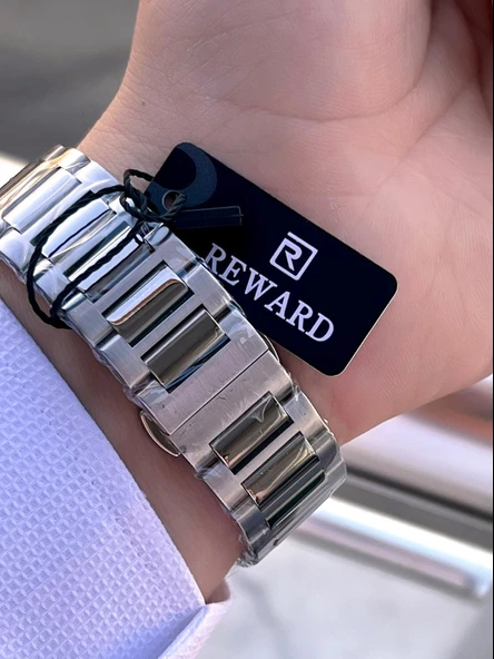 Reward Çelik Kordon 5 Atm Suya Dayanıklı Takvimli Kadran 2 Yıl Garantili Erkek Kol Saati WE.147131.2 - Resim 5