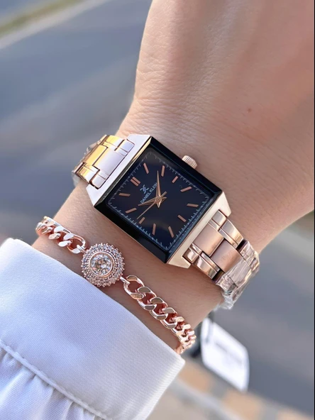 Daniel Klein Çelik Kordon 30 Mt Suya Dayanıklı 2 Yıl Garantili Kadın Kol Saati+Bileklik BYN.10816.6 - Resim 2