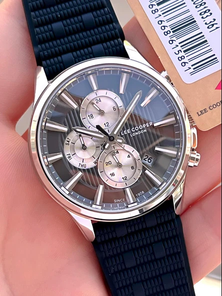 Lee Cooper Silikon Kordon İç Fonksiyonları Aktif 5 Atm Suya Dayanıklı Erkek Kol Saati ELC.08183.361 - 4