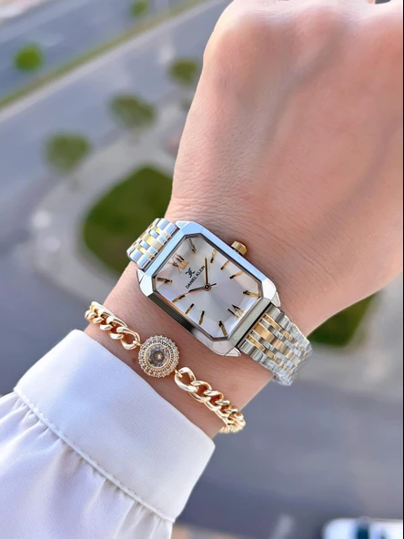 Daniel Klein Çelik Kordon 2 Yıl Garantili 3 Atm Suya Dayanıklı+Bileklik Kadın Kol Saat BFG.10806.4 - 2