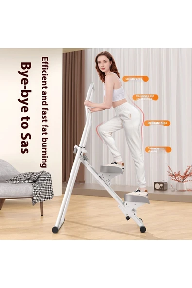 Katlanabilir Dikey Tırmanma Aleti – Yeni Versiyon Beyaz Renk Egzersiz Cihazı - 6
