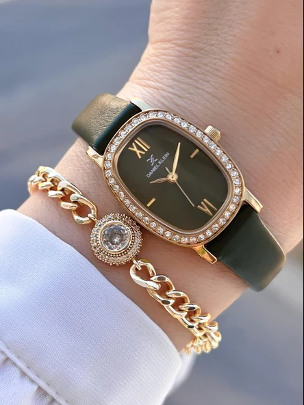 Daniel Klein Deri Kordon 30 Mt Suya Dayanıklı 2 Yıl Garantili Kadın Kol Saati+Bileklik BFG13943.4 ürün görseli