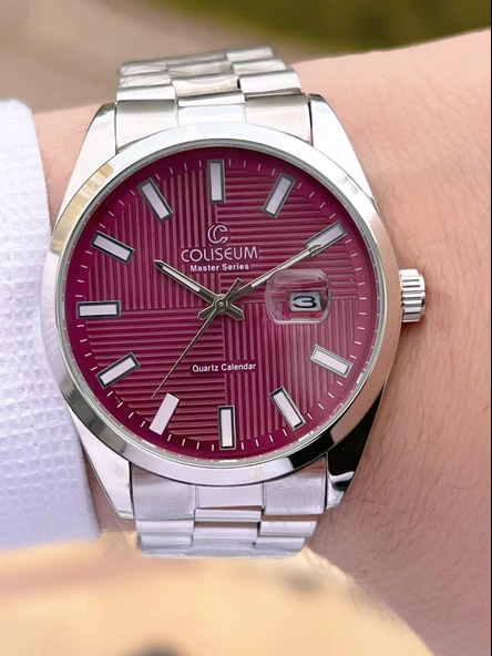 Coliseum Çelik Kordon Takvimli Kadran Kutulu Seri Erkek Kol Saati FT.RL.8742.S6 - Resim 2