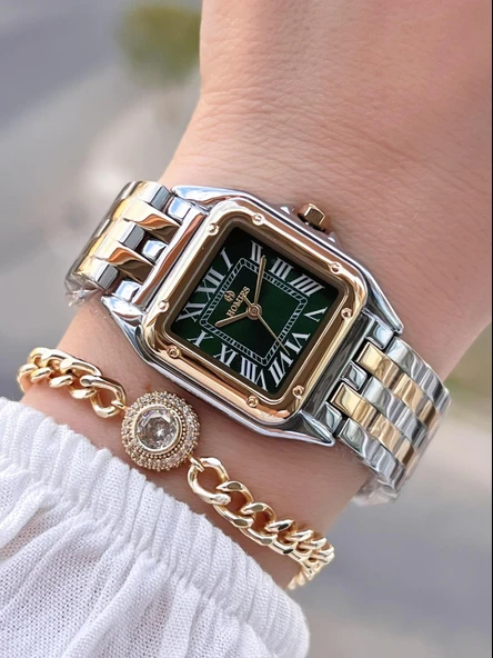 Homies Çelik Kordon 2 Yıl Garantili 30 Mt Suya Dayanıklı Kadın Kol Saati+Bileklik HM.B0146S3 ürün görseli