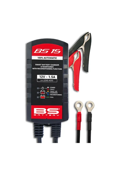 BS Battery Akü Smart Charger 12v 1.5a Otomatik Akü Şarj Cihazı