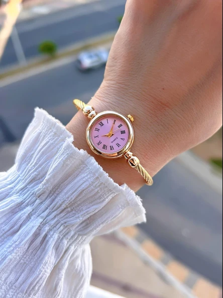 Coliseum Çelik Kordon Cartier Hasır Model Kilitsiz Tasarım Kadın Kol Saati FG.HS.004 - Resim 2