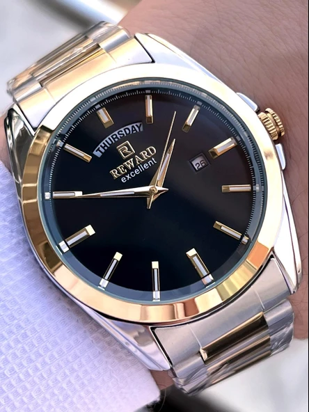 Reward Çelik Kordon 5 Atm Suya Dayanıklı Takvimli Kadran 2 Yıl Garantili Erkek Kol Saati WE.147126.1 ürün görseli