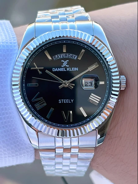 Daniel Klein Takvimli Kadran Rolex Kasa 30 Mt Suya Dayanıklı 2 Yıl Garantili Erkek Kol Saati FG.DK14026.1 - Resim 2