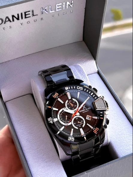 Daniel Klein Çelik Kordon Kronometreli Kadran Tasarımı 5 Atm Suya Dayanıklı Erkek Kol Saati 10034.N5 - Resim 6