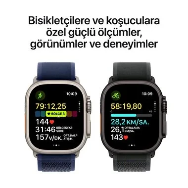 Apple Watch Ultra 2 Gps + Cellular 49mm Siyah Titanium Kasa / Siyah Trial Loop S/M - 4