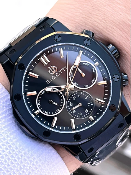 Bigotti Özel Kutulu Nişan Ve Damat Saati 2 Yıl Garantili İç Fonksiyonları Aktif Erkek Kol Saati BX05 ürün görseli