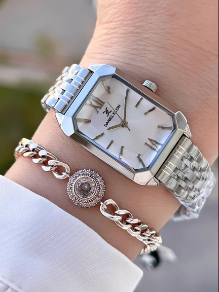 Daniel Klein Çelik Kordon 2 Yıl Garantili 3 Atm Suya Dayanıklı+Bileklik Kadın Kol Saat BFG.10806.1 ürün görseli