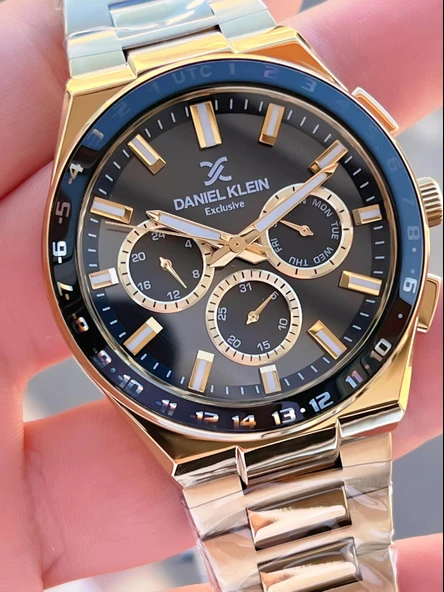 Daniel Klein İç Fonksiyonları Aktif 30 Mt Suya Dayanıklı 2 Yıl Garantili Erkek Kol Saati FG.13522.9 - Resim 4