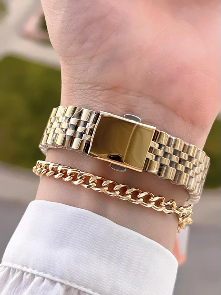 Ferrucci Çelik Kordon Kararma Renk Atma Yapmaz 2 Yıl Garantili Kadın Kol Saati+Bileklik F.03536.02 - Resim 3