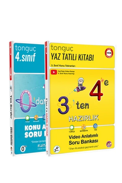 Tonguç Yayınları 3'ten 4'e Hazırlık Seti