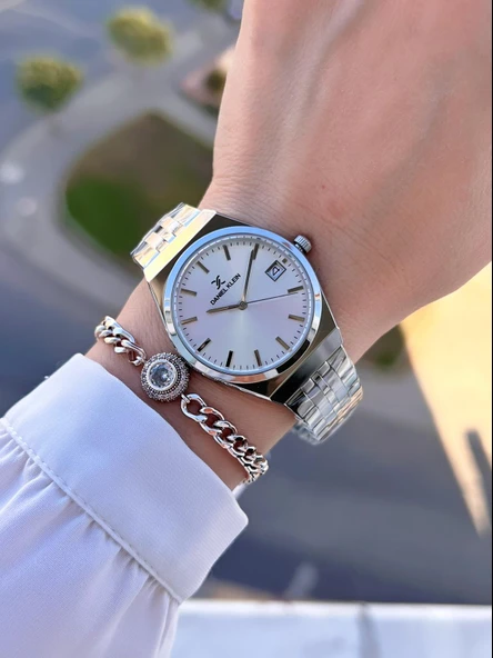 Daniel Klein Çelik Kordon 30 Mt Suya Dayanıklı Kadın Kol Saati+Bileklik BYN.14052.M1 - Resim 2