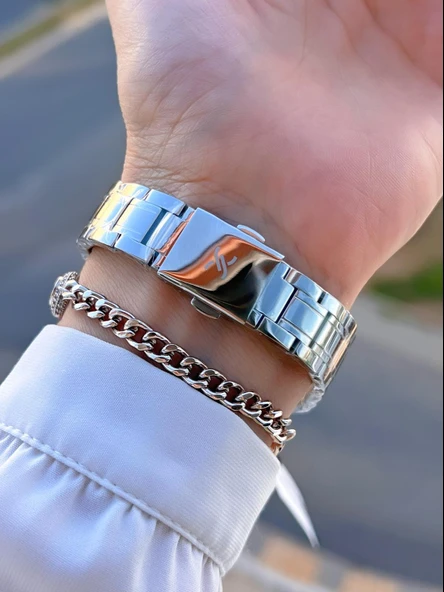 Daniel Klein Çelik Kordon 30 Mt Suya Dayanıklı Kadın Kol Saati+Bileklik BYN.13782.1 - Resim 3