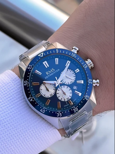 Rms Romanson Çelik Kasa & Kordon 5 Atm Suya Dayanıklı 2 Yıl Garantili Erkek Kol Saati AG1635.03 - Resim 2