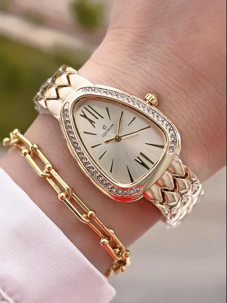 Coliseum Özel Tasarım Vintage Seri Kadın Kol Saati+ Bileklik Hediyeli CL8307.M2 ürün görseli