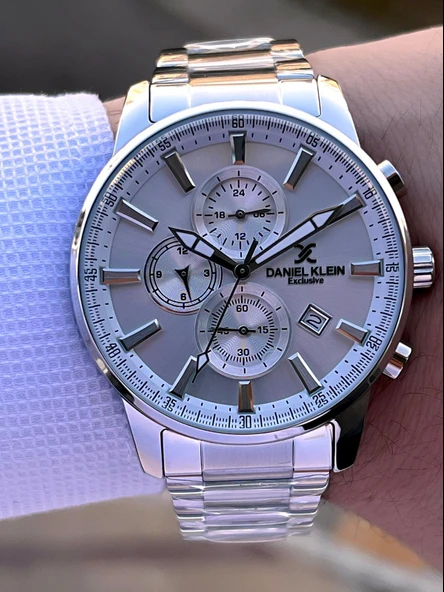 Daniel Klein Çelik Kordon Kronometreli Kadran Tasarımı 3 Atm Suya Dayanıklı Erkek Kol Saati 10602.11 - Resim 3
