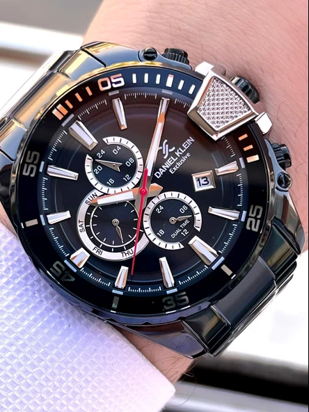 Daniel Klein Çelik Kordon Kronometreli Kadran Tasarımı 5 Atm Suya Dayanıklı Erkek Kol Saati 10034.N5 ürün görseli