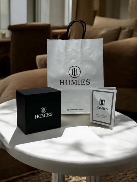 Homies Çelik Kordon 2 Yıl Garantili 30 Mt Suya Dayanıklı Kadın Kol Saati+Bileklik HM.23257.1 - Resim 4