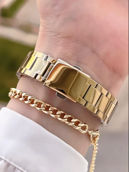 Ferrucci Çelik Kordon Kararma Renk Atma Yapmaz 2 Yıl Garantili Kadın Kol Saati+Bileklik F.03546.03 - Resim 3