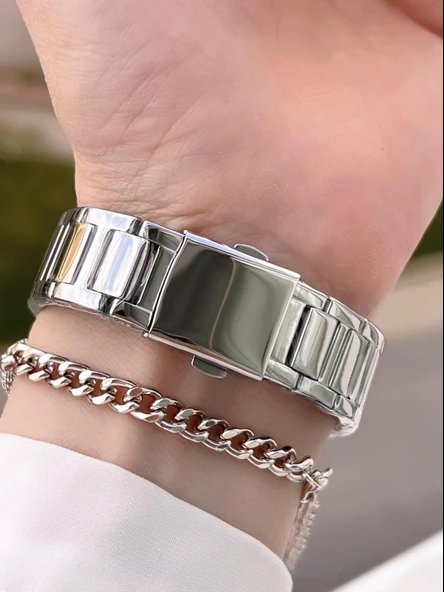 Ferrucci Çelik Kordon Kararma Renk Atma Yapmaz 2 Yıl Garantili Kadın Kol Saati+Bileklik F.3440.01 - 3