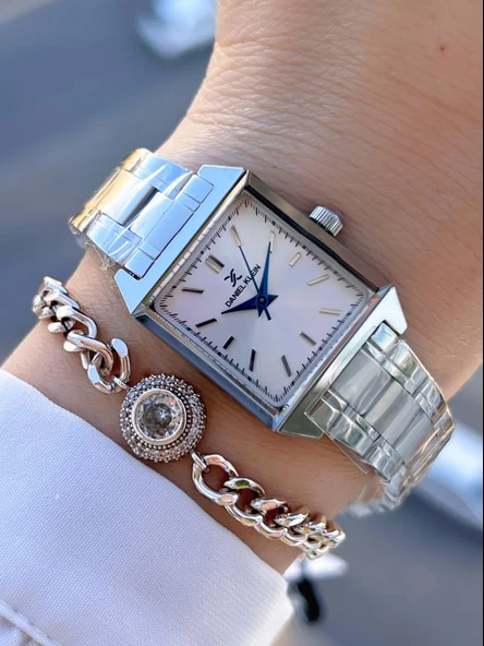 Daniel Klein Çelik Kordon 30 Mt Suya Dayanıklı 2 Yıl Garantili Kadın Kol Saati+Bileklik BYN.10816.1