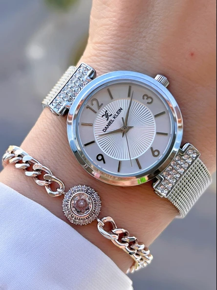 Daniel Klein Çelik Kordon 30 Mt Suya Dayanıklı Kadın Kol Saati+Bileklik BYN.13966.1 ürün görseli