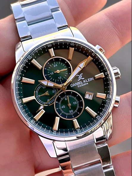 Daniel Klein Çelik Kordon Kronometreli Kadran Tasarımı 3 Atm Suya Dayanıklı Erkek Kol Saati 10602.10 - Resim 4