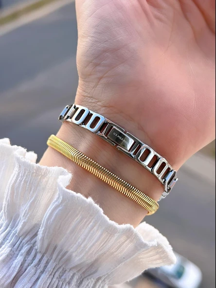 U.S.POLO ASSN Çelik Kordon 3 Atm Suya Dayanıklı Kadın Kol Saati+Bileklik Hediyeli USPA.2111.M04 - Resim 4