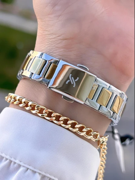 Daniel Klein Çelik Kordon 2 Yıl Garantili 3 Atm Suya Dayanıklı+Bileklik Kadın Kol Saat BFG.13625.8 - Resim 3