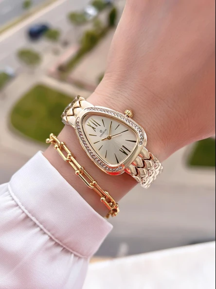 Coliseum Özel Tasarım Vintage Seri Kadın Kol Saati+ Bileklik Hediyeli CL8307.M2 - Resim 2