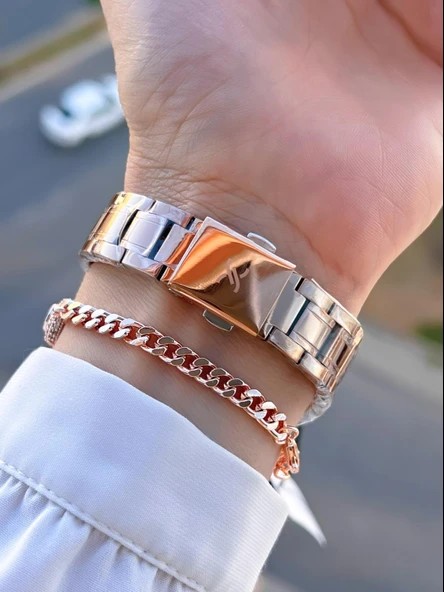 Daniel Klein Çelik Kordon 30 Mt Suya Dayanıklı Kadın Kol Saati+Bileklik BYN.13782.5 - Resim 3