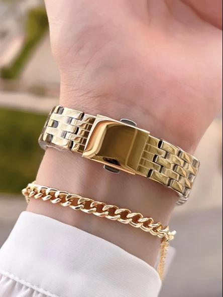 Ferrucci Çelik Kordon Kararma Renk Atma Yapmaz 2 Yıl Garantili Kadın Kol Saati+Bileklik F.03548.05 - Resim 3