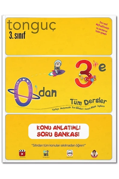 Tonguç Yayınları 0'dan 3'e Tüm Dersler Konu Anlatımlı Soru Bankası
