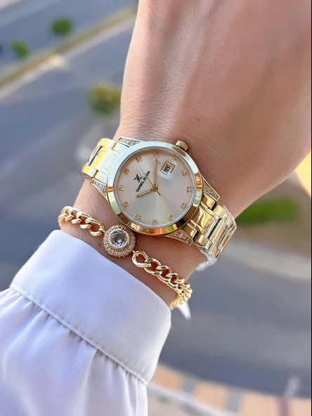 Daniel Klein Çelik Kordon 30 Mt Suya Dayanıklı Kadın Kol Saati+Bileklik BYN.13782.8 - Resim 2