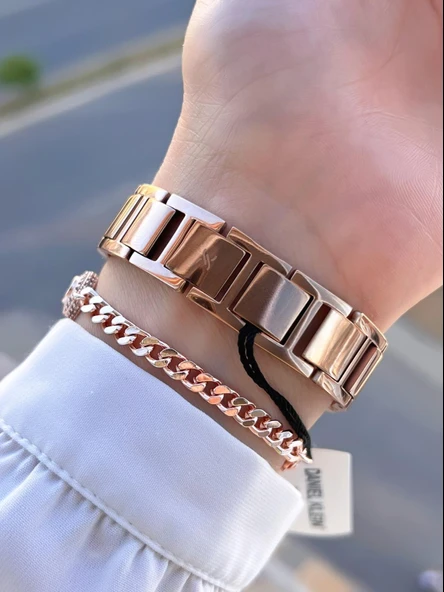 Daniel Klein Çelik Kordon 30 Mt Suya Dayanıklı 2 Yıl Garantili Kadın Kol Saati+Bileklik BYN.13959.6 - Resim 4