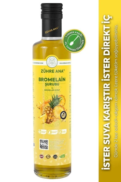 Zühre Ana Bromelain Ananas İçeren Detox Şurubu