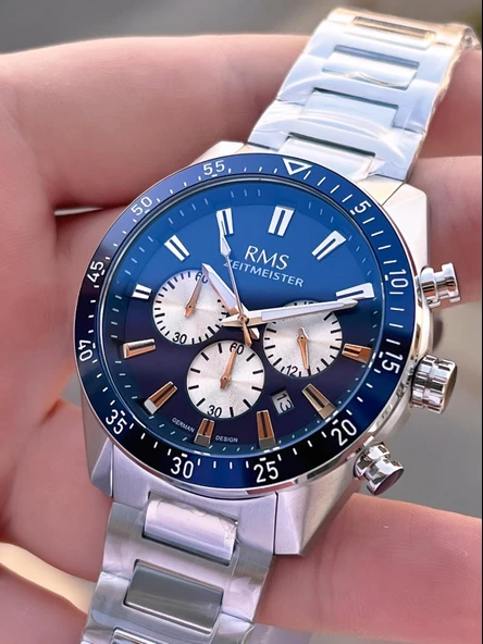 Rms Romanson Çelik Kasa & Kordon 5 Atm Suya Dayanıklı 2 Yıl Garantili Erkek Kol Saati AG1635.03 - Resim 3