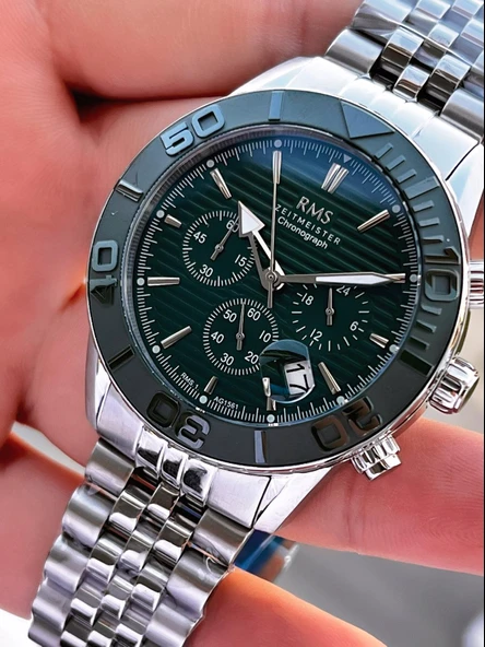 Rms Romanson 2 Yıl Garantili Çelik Kordon Çelik Kasa 5 Atm Suya Dayanıklı Erkek Kol Saati AG1561.03 - Resim 3