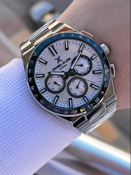 Daniel Klein İç Fonksiyonları Aktif 30 Mt Suya Dayanıklı 2 Yıl Garantili Erkek Kol Saati FG.13522.1 - Resim 2