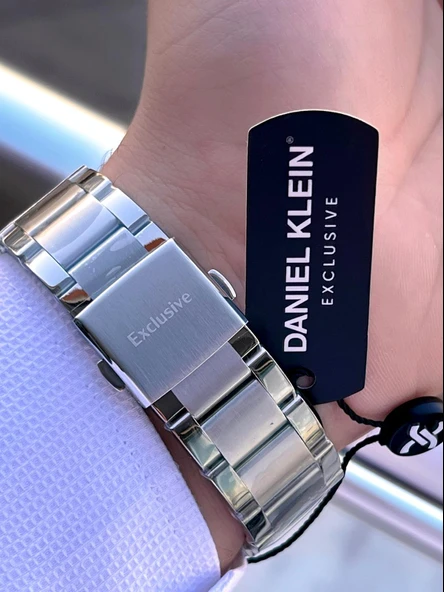 Daniel Klein Çelik Kordon Kronometreli Kadran Tasarımı 3 Atm Suya Dayanıklı Erkek Kol Saati 10602.11 - Resim 5