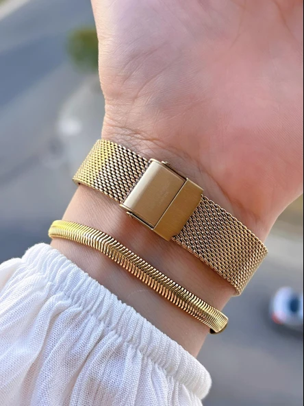 Lee Cooper Hasır Çelik Kordonlu 3 Atm Suya Dayanıklı 2 Yıl Garantili Kadın Kol Saati BLC08156.170 - Resim 3