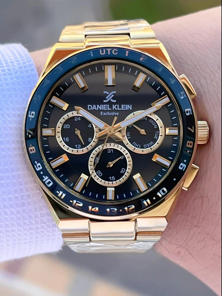 Daniel Klein İç Fonksiyonları Aktif 30 Mt Suya Dayanıklı 2 Yıl Garantili Erkek Kol Saati FG.13522.9 - Resim 3